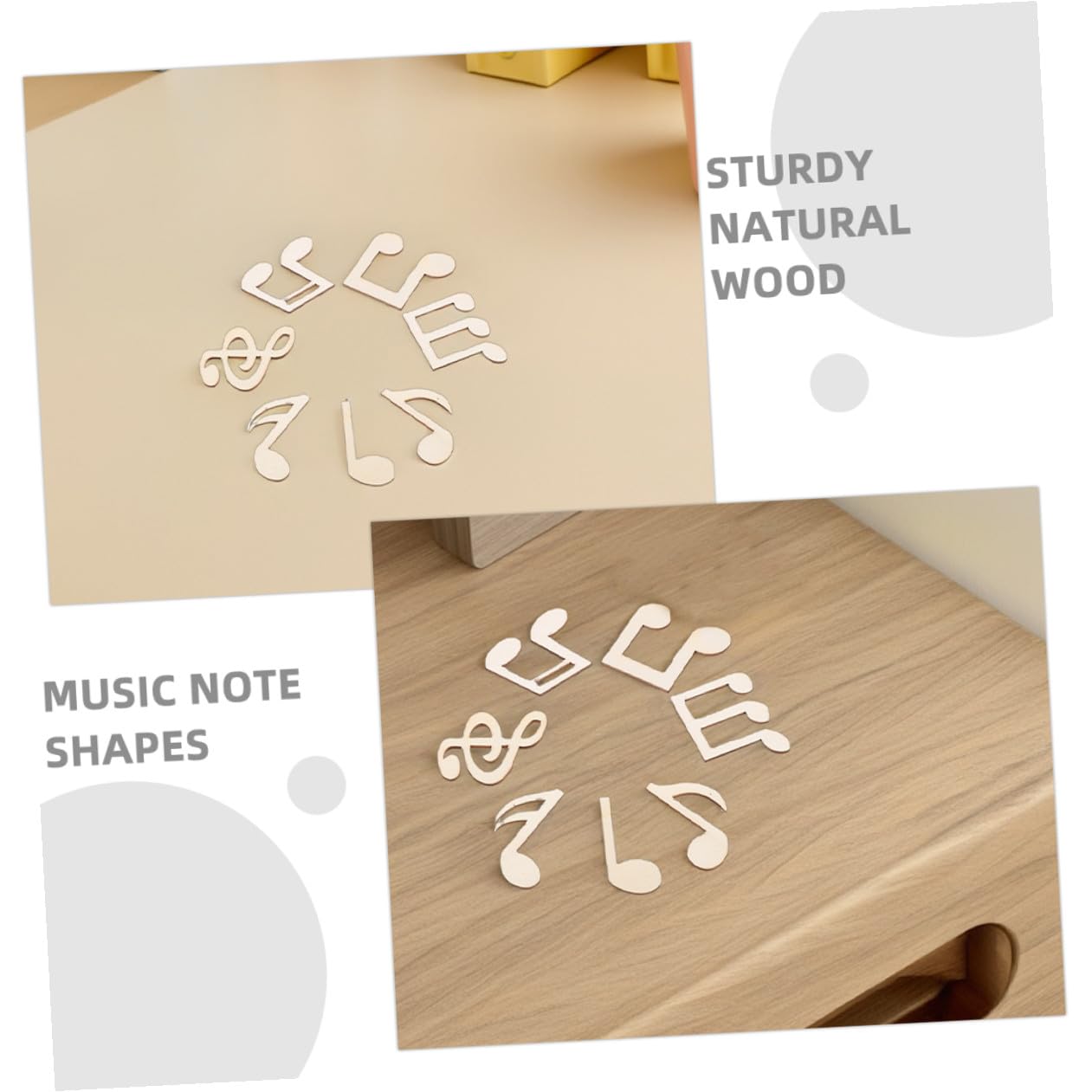 DOITOOL 100 piezas Notas Musicales Madera sin Terminar para Manualidades Decoración Fiestas Pintura Infantil Creatividad Familiar