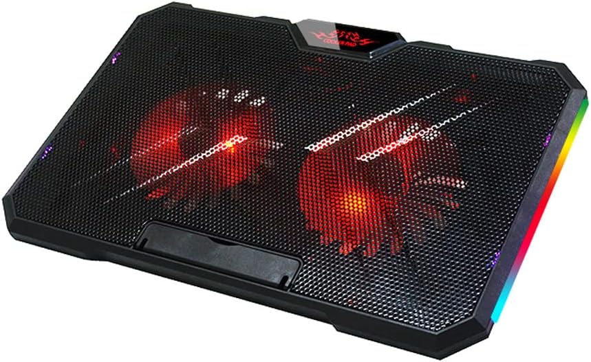 axGear Laptop Cooling Pad for 11-17 Notebook Laptop Cooler RGB LED Light Quiet Fan