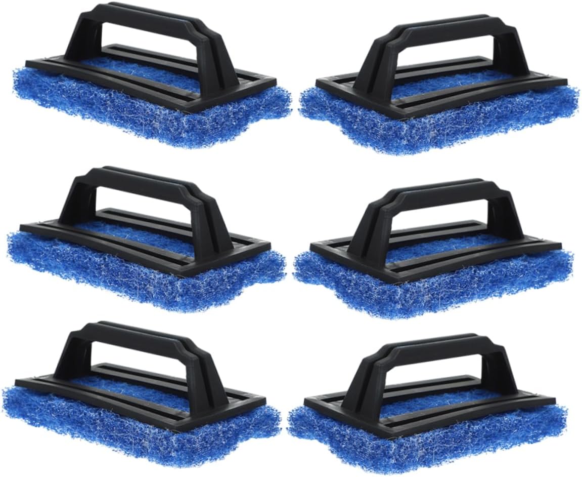 Ciieeo 6Pcs Ink Screen Printing Scrub Pads with Handle Brush for Ink Removal Screens Printing Accessories