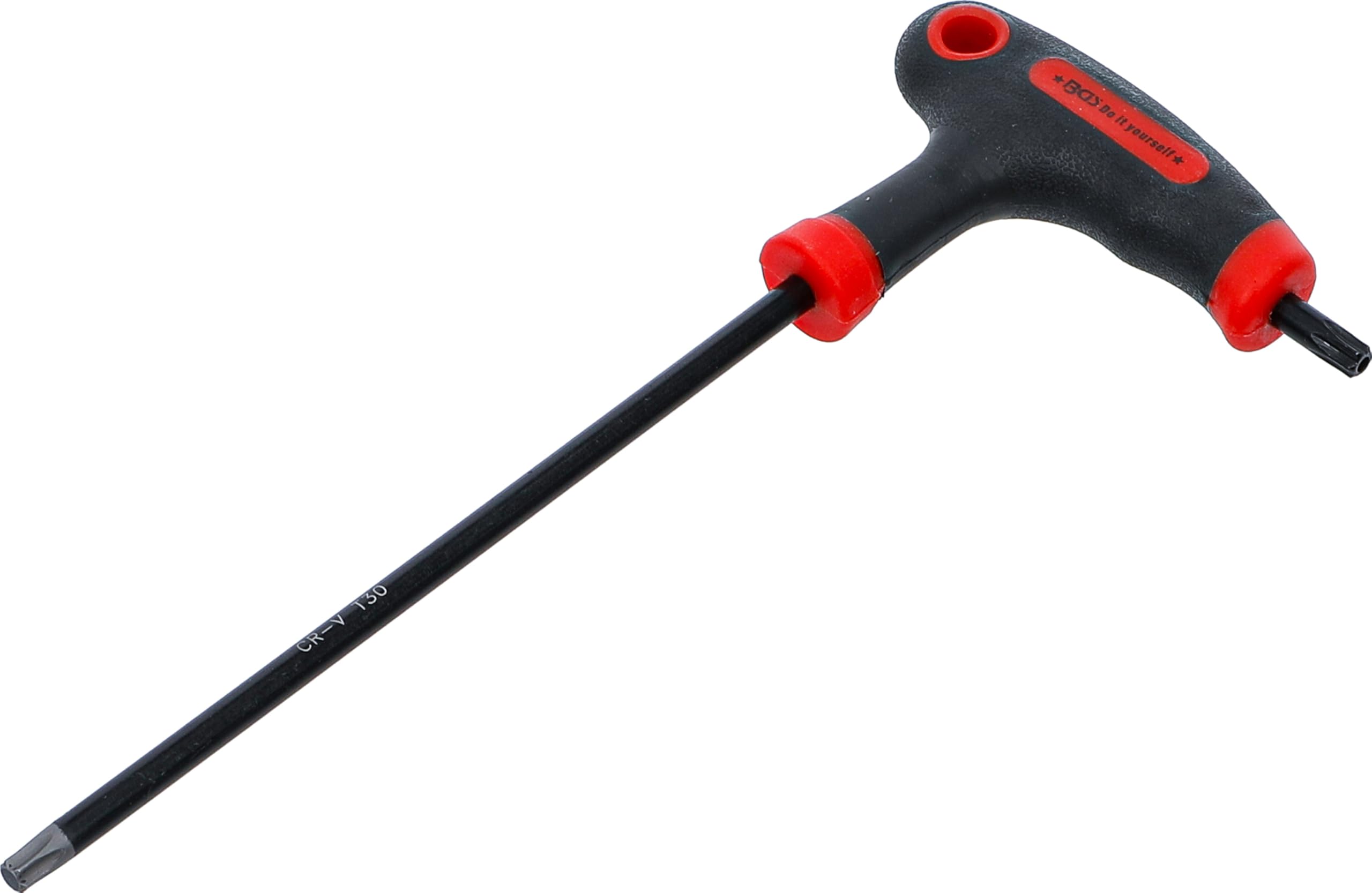 BGS Diy 7880-T30 | T-Handle L-Type Wrench | T-Star tamperproof/non-tamperproof (for Torx) | T30