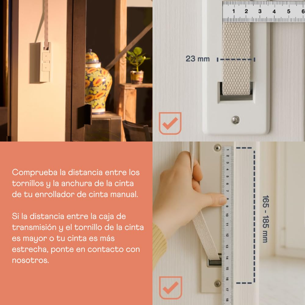 HOMEPILOT - RolloTron Pure Smart | Motor eléctrico para persianas enrollables. Accesorio Smart Home - ¡también apto para instalaciones posteriores! Capacidad tracción: 45 kg