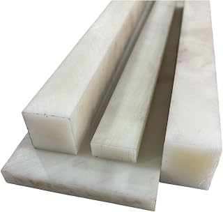 1/2" x 2" x 21" Nylon 6/6 Plastic Bar Sheet Plate Natural Durable Plastic Engineering Projects Workshop Fabrication Metal Restoration Industrial-Grade Metal