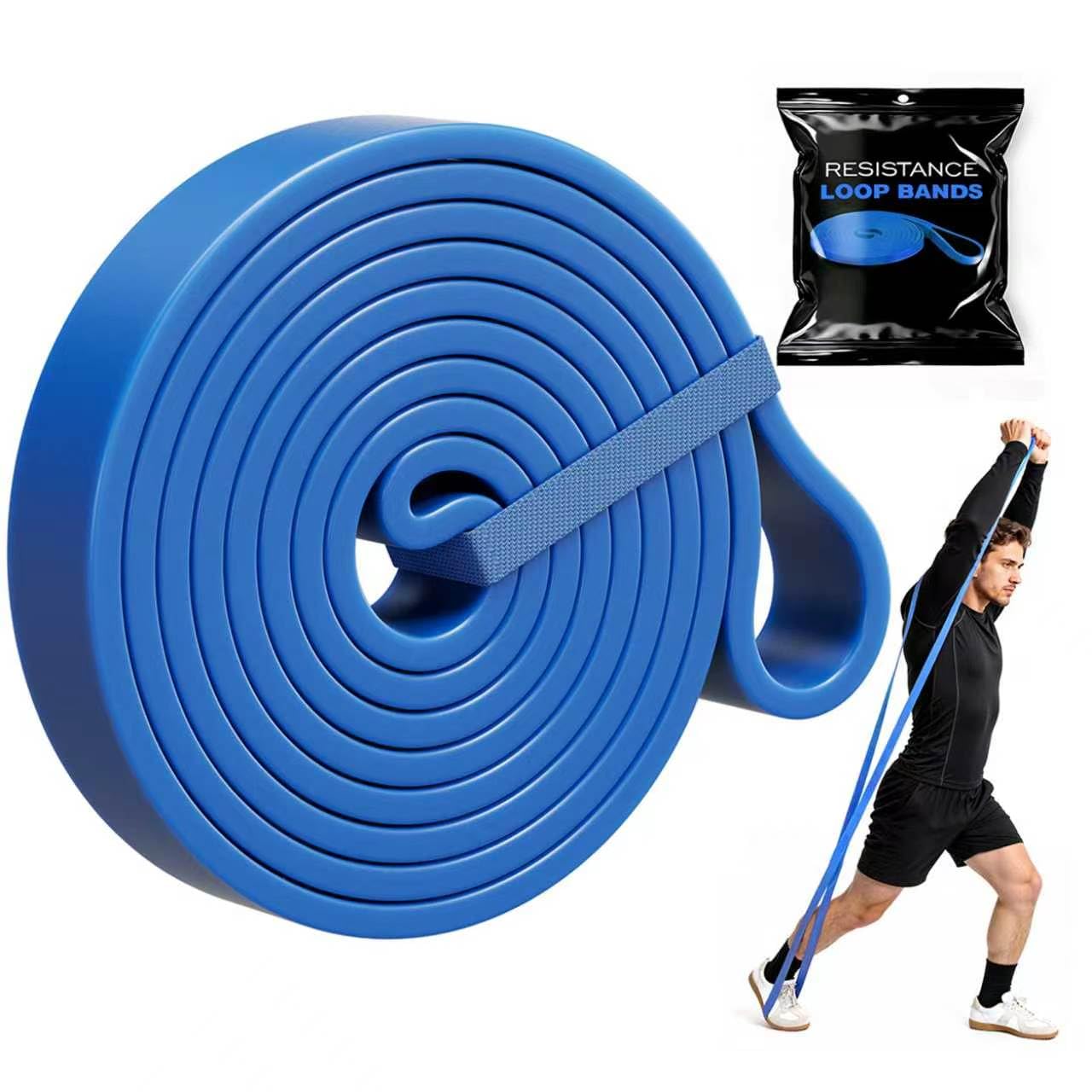 Heavy Duty Resistance Loop & Resistance Bands for Men Women, Exercise Fitness Bands for Strength Training, Pull Up Assist, Yoga Stretch, Home Gym Workout, Physical Therapy (Blue（120-170lbs）)