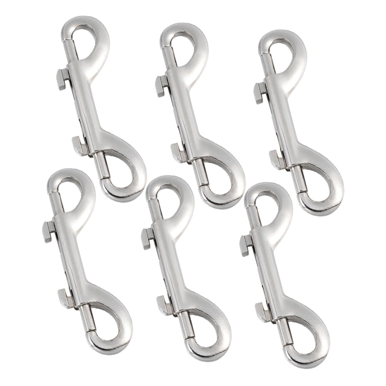OSOLADY 6pcs Eye Bolt Snap Hooks Silver Snap Hook Pet Leash Hooks Zinc Alloy Snap Hooks for Pet Leash