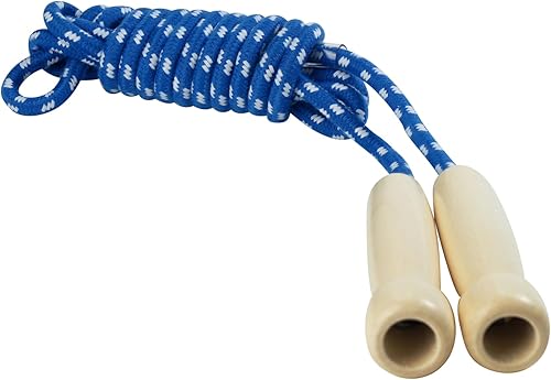 Miniatura 2 de Cuerda de saltar de 8.8 pies para mujeres, hombres y niños, cuerda de salto con mango de madera