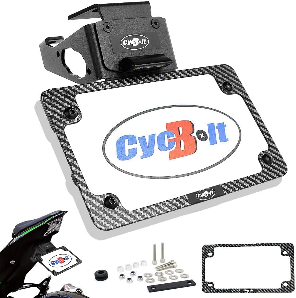 Fender Eliminator Fit for Z900 2024-2017 / ZH2 2026-2020 Fender Eliminator Kits Tail Tidy License Plate Bracket Holder Compatible with OEM Aftermarket Turn Signals