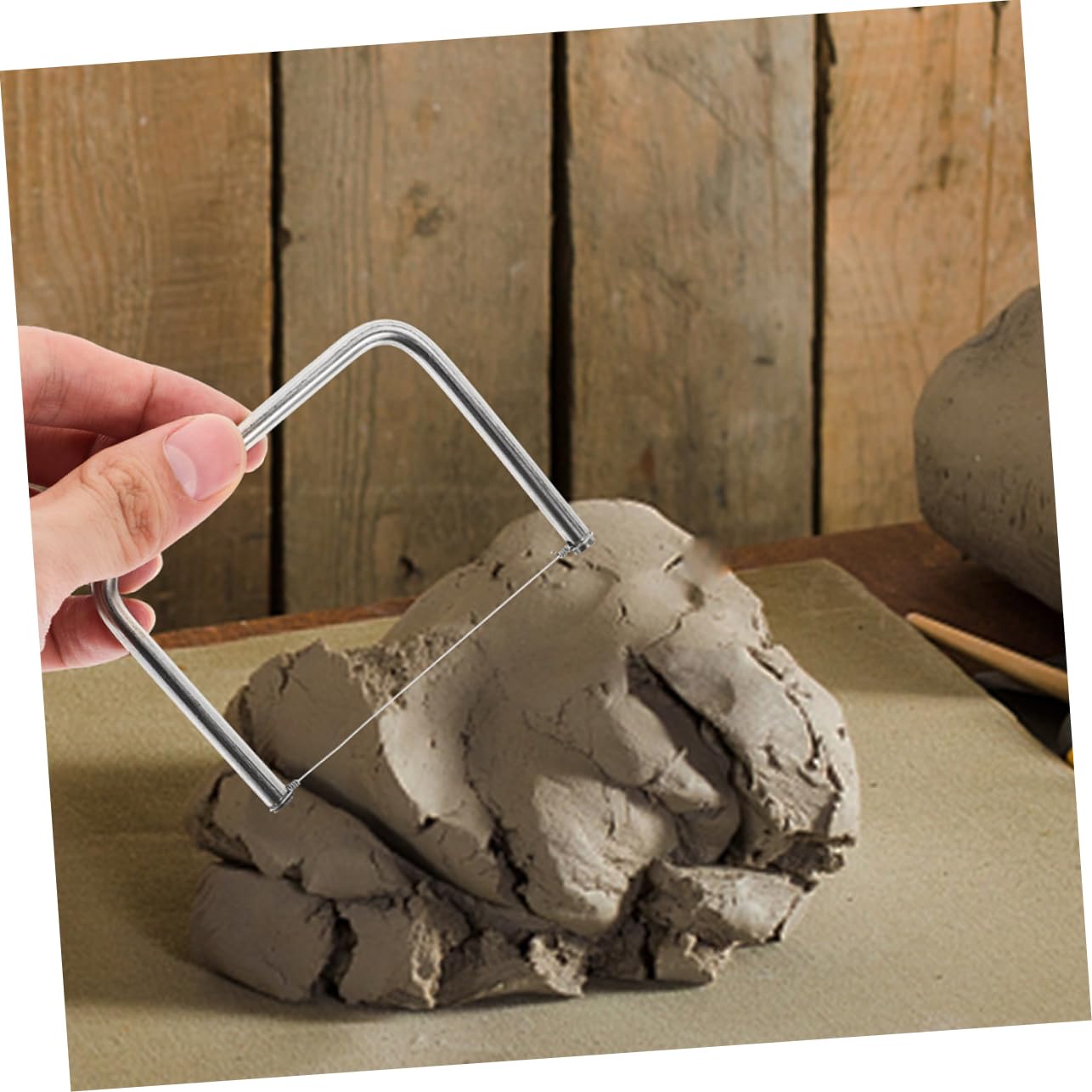 SHINEOFI 5 Set Taglia in Acciaio Inossidabile Argilla Ceramica smusso Scultura Pasta modellabile Clay utensile per Il Taglio del Metallico tagliapasta per Fai da Te Silver