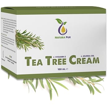 Tea Tree Oil Cream Organic 100 ml Vegan - Natural Cosmetics for the Care of Blemished Skin - Tea Tree Oil Cream