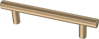 Franklin Brass with Antimicrobial Properties BAR096Z-CZA-B Solid Bar Pulls in Champagne Bronze, 3-3/4 in. (96 mm), (5-Pack)