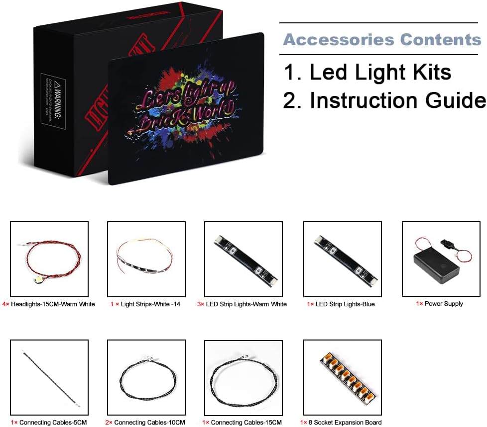 BrickBling LED Light Compatible with Lego Technic Bugatti Bolide 42151 Building Set, Creative Lighting Kit Compatible with Lego 42151, for Technic Car Fans (Bricks Not Included)