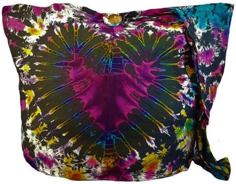 BTP! Tie Dye Sling Crossbody Shoulder Bag Purse Cotton Bohemian - Heart VY1