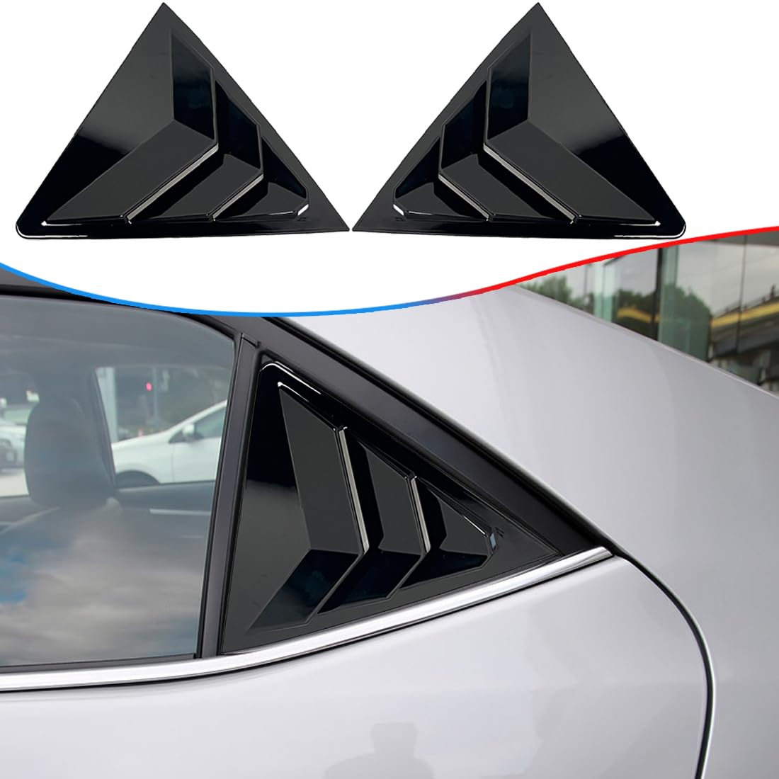 Photo 1 of MUXEE Toyota Corolla Window Louvers (2014-2019) - Bright Black