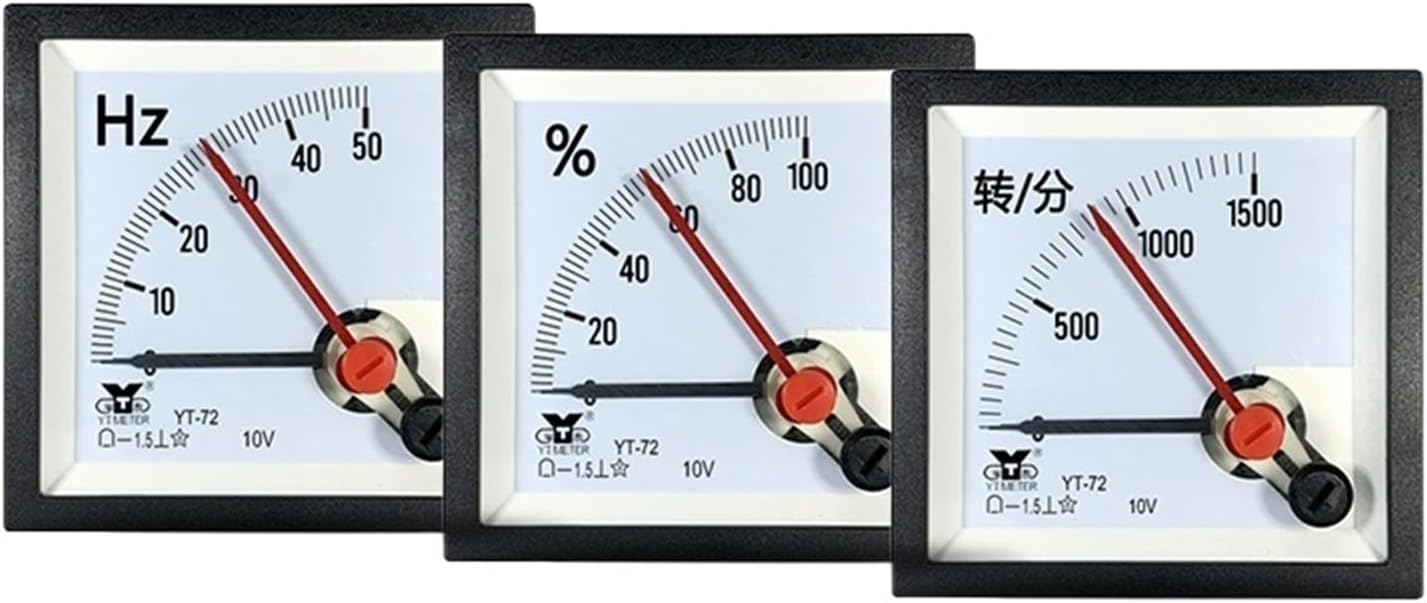 CP72 Double pin Frequency Meter 50HZ Hertz Meter 60Hz Tachometer 1500 RPM exeiict6be72(DC 60Hz 10V)