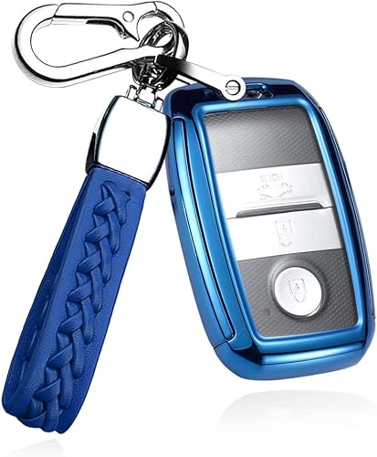 SANRILY Funda de TPU 34 Buuton para llavero Kia K5 2020 K3 K6 Optima Rio Rio5 Sportage Sorento Cerato Forte Key sin llave inteligente con llavero