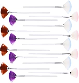 16pcs Fan Shaped Makeup Brush Set Powder Blus...