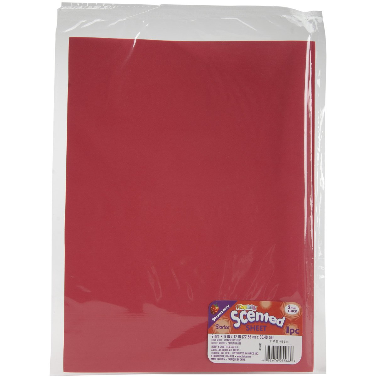 DariceFoamie Sheet Scented with Strawberry, Red