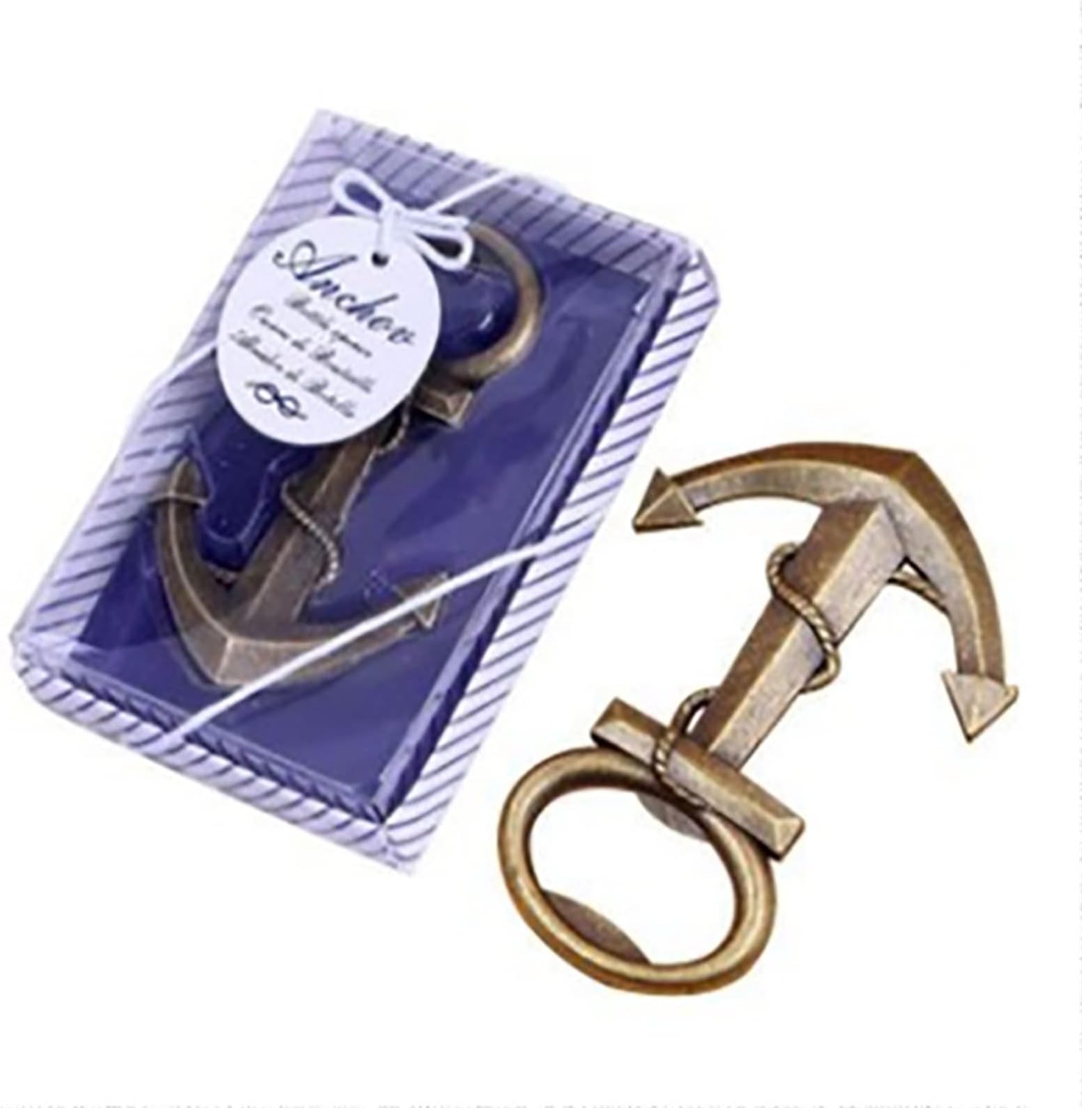 Bottle Opener with Gift Box Packing, Nautical Themed Anchor Shape Nautical Beach Wedding Baby Bridal Shower Birthday Party Favor Souvenir Gift (Color : 5Pcs)