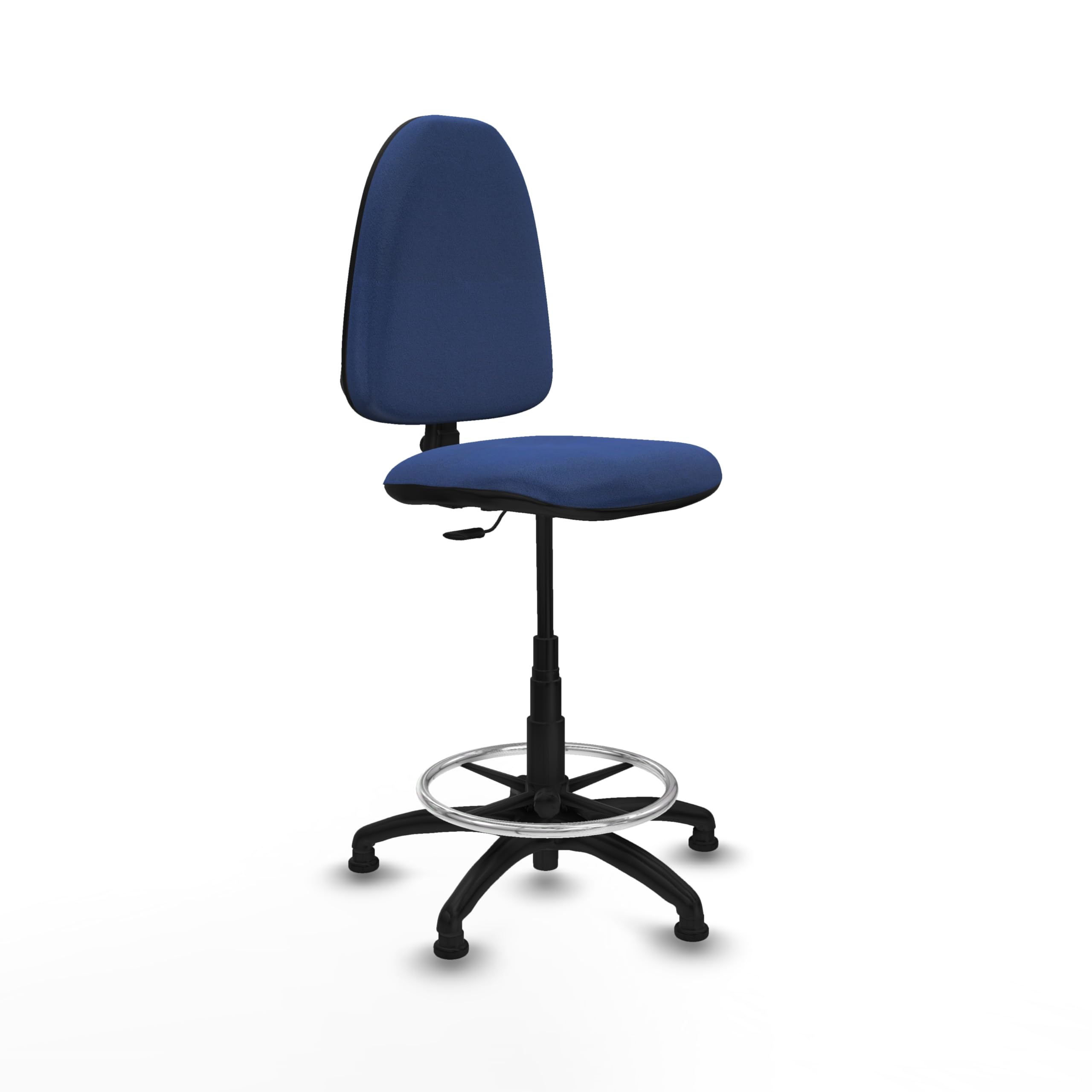 Piqueras y Crespo Taburete Aýna Taburete Ideal para Banco de Trabajo, Alto Oficina y con Ruedas, Respaldo Regulable en Altura, soporta hasta 100 Kg, Uso de 4-6 Horas