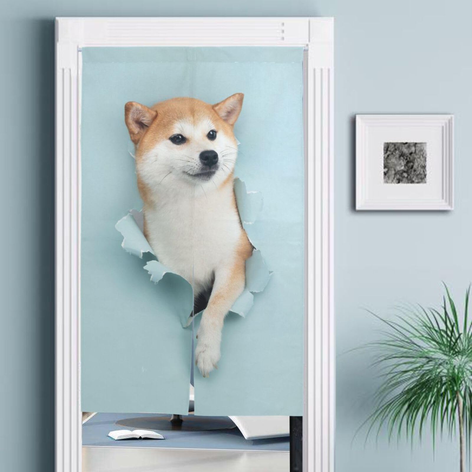 Amazon｜Chovvy のれん 柴犬 犬柄 おもしろ 可愛い 間仕切り おしゃれ
