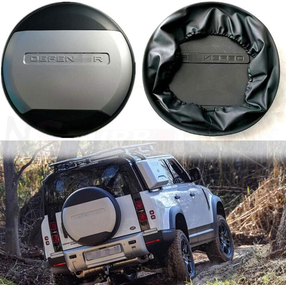Turbo Silver ABS Plastic Spare Tyre Tire Cover Fits for Land Rover All New Defender 2020 2021