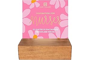 Mary Square Quotes for Nurses Pink Floral Wood Scripture