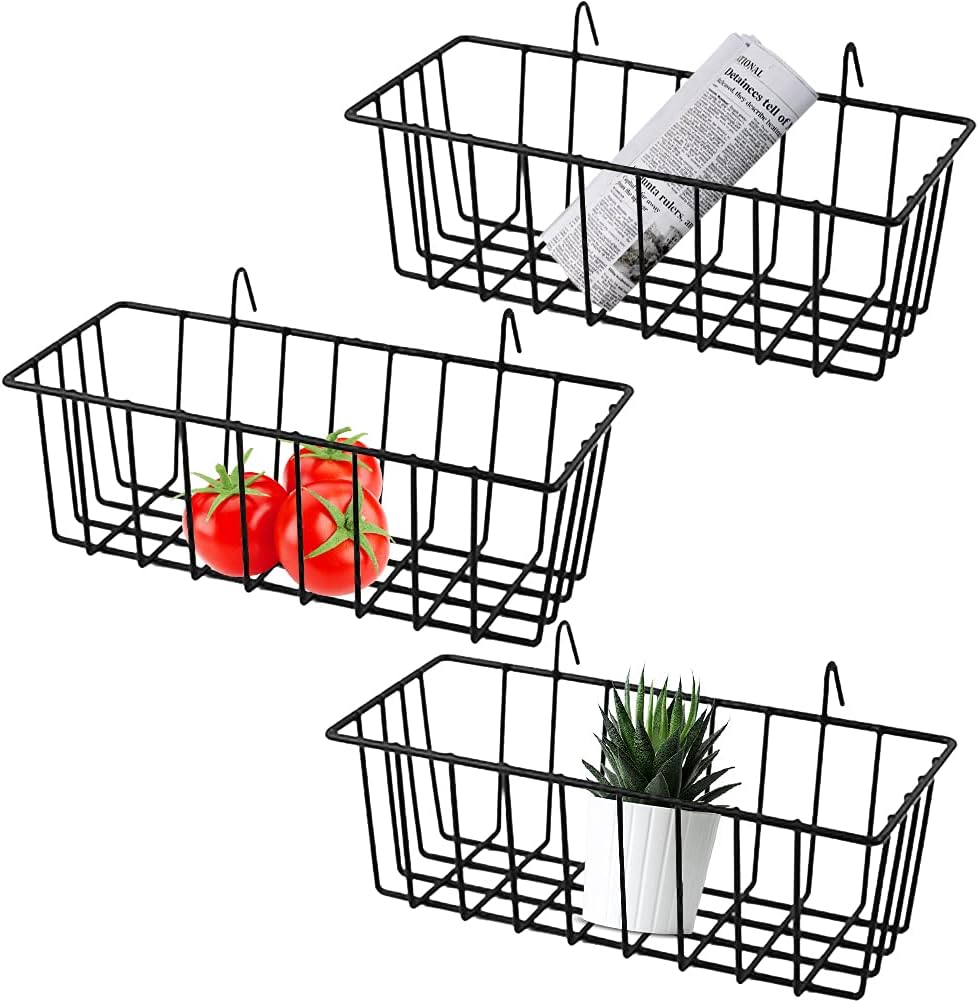 Amazon.com - Black Metal Wire Hanging Basket, Multifunction Creative ...