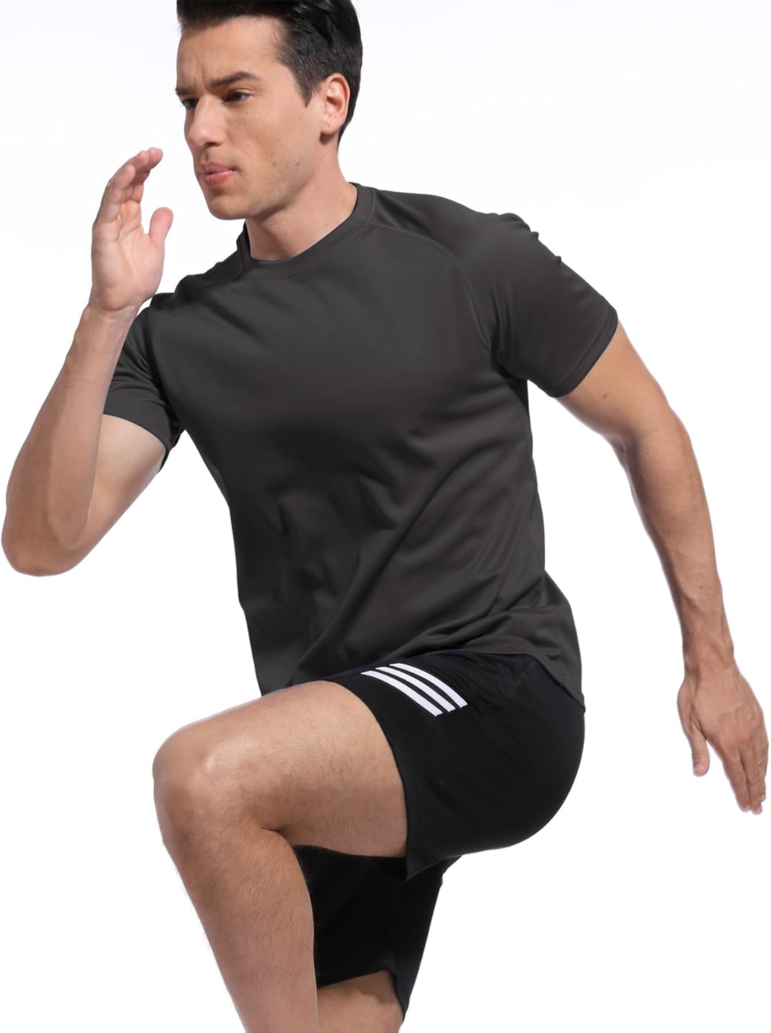 Mens Short Sleeve Quick Dry Sports Shirt Moisture Wicking Tee Shirts Athletic Workout T-Shirt - Image 2