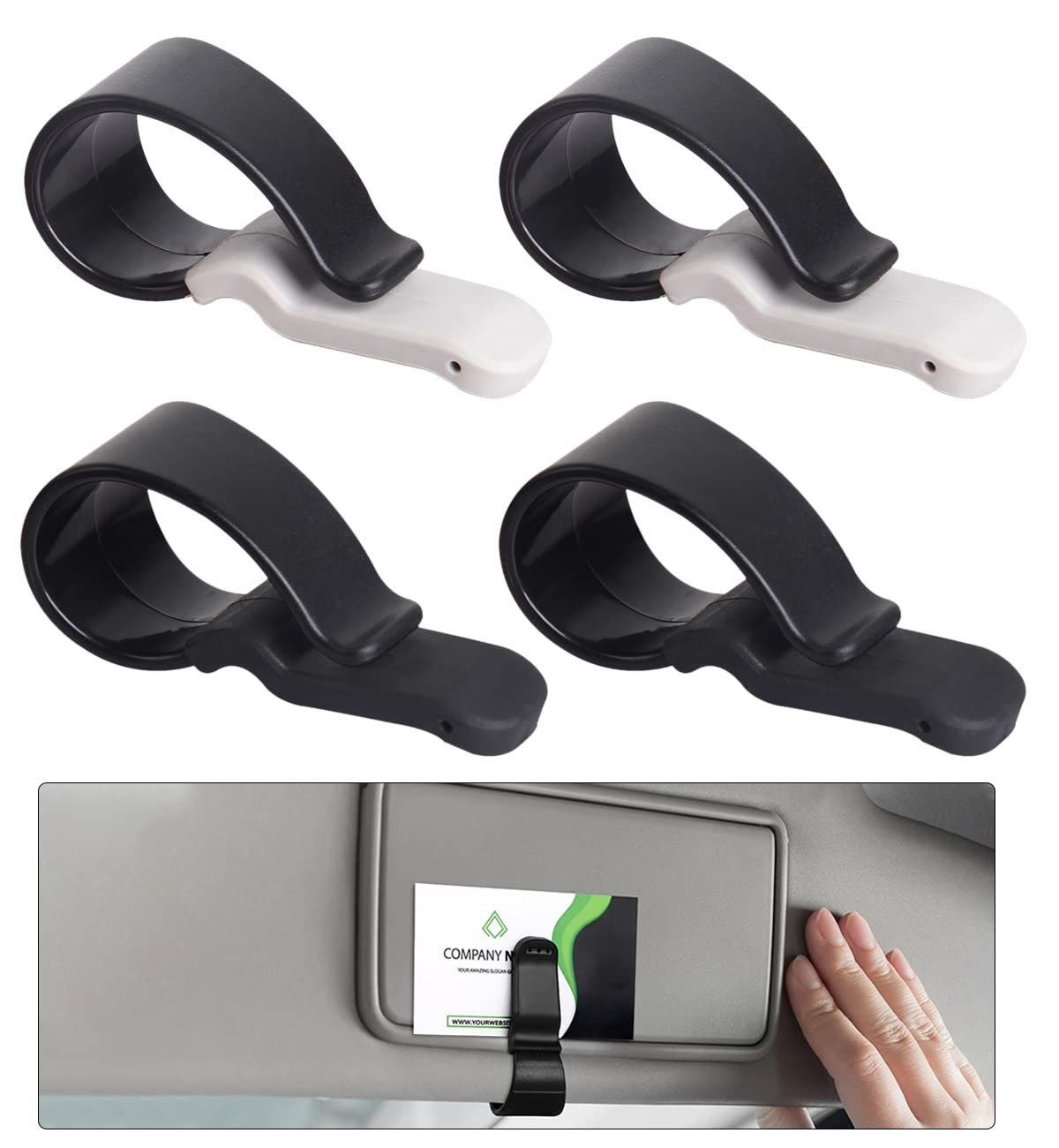 Darkye Convenient and Secure Car Sunglasses Holder - Clip-on Visor Glasses Holder for Easy Access and Protection