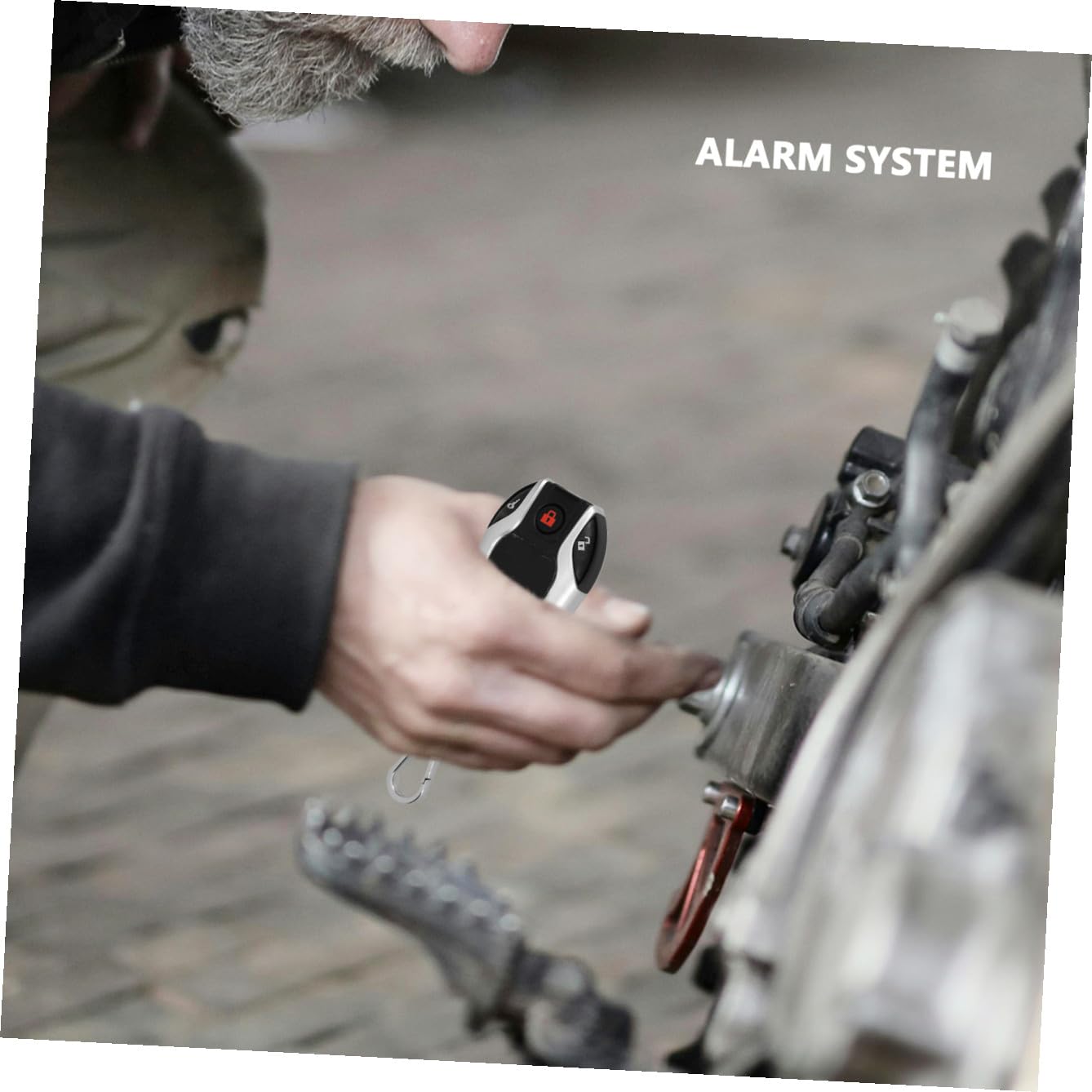 STOBAZA Kit Antifurto Moto Allarme Bidirezionale e Avvio Remoto, Dispositivo di Blocco Automatico Motore in Plastica Telecomando, per Sicurezza Motociclette
