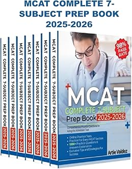 MCAT COMPLETE 7-SUBJECT PREP BOOK 2025-2026: 1000+ Practice Questions with Answers & Online Tests Across 7 Comprehensive Subjects Paperback – 9 November 2024