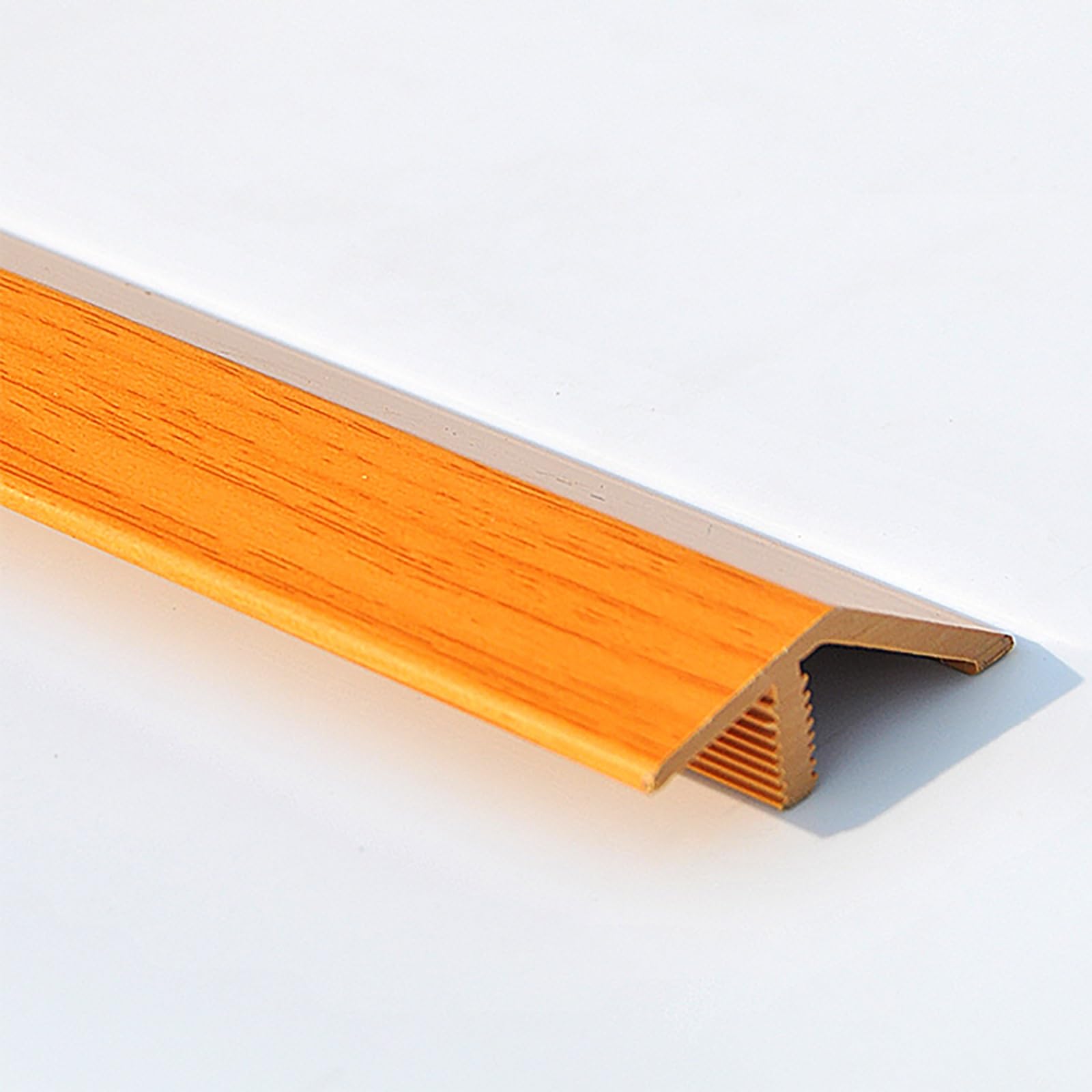 Perfil Transición Suelo Desnivel, Perfil PVC Moqueta, tira de umbral de transición, para Laminado, Moqueta, Parquet(Redwood,270cm(3x90cm))