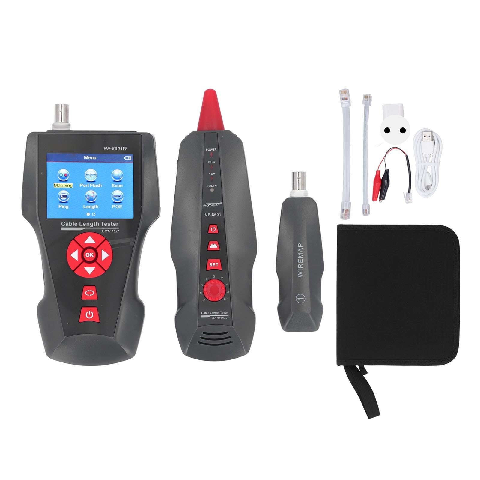Testeur de Câble Réseau pour Mesure PoE et Longueur de Câble RJ45