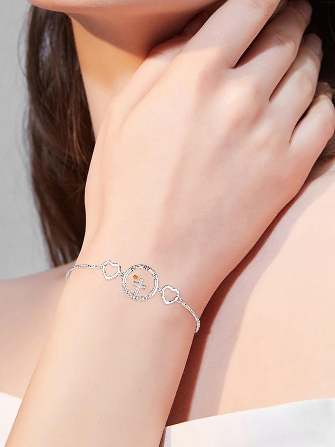 Sterling Silver Gold Plated Cross Bracelet for Women Mustard Seed Bracelet Hope Faith Confirmation Christian Jewelry Religious Gifts for Women Catholic - Image 4