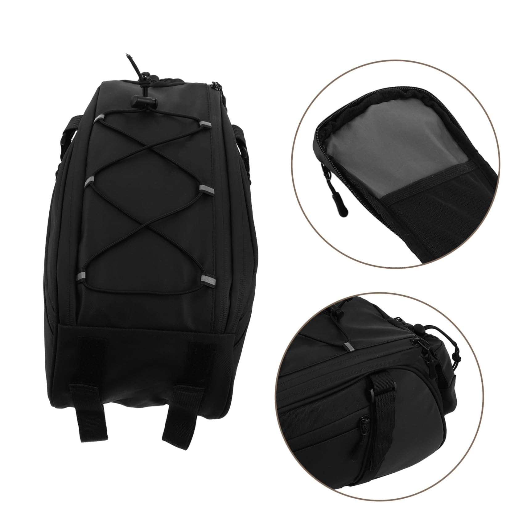Borsa Posteriore per Bicicletta da Grande capacità per Zaino da Sella e Borsa da Rastrelliera Compatibile con Portapacchi Mountain Bike Antivento e Stabile per Ciclismo e Spesa