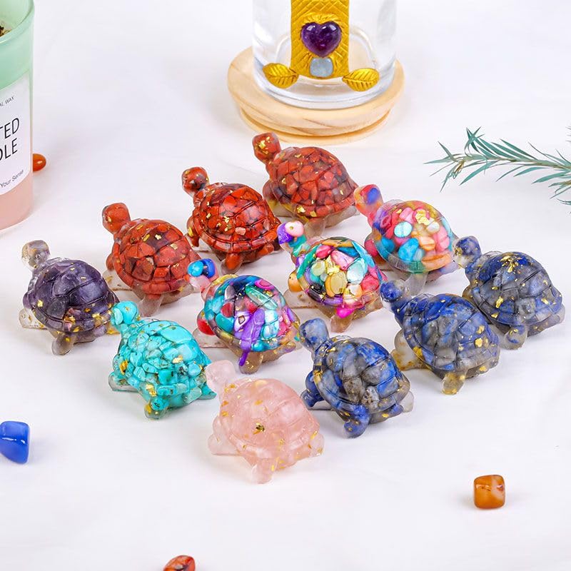 Amazon.co.jp: MOMOAO 亀 10個セット 装飾品 ランダムの色 カメ 天然石