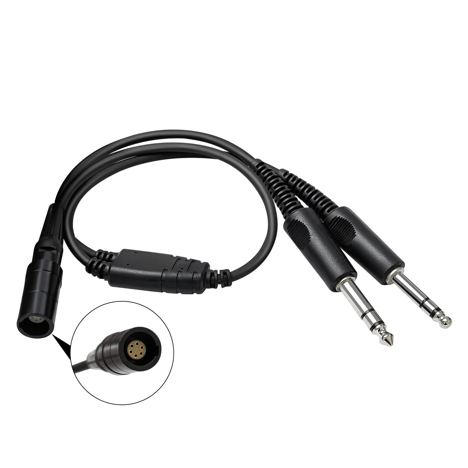 Adattatore per cuffie da aviazione a General Aircraft (GA) a 6 pin Lemo a GA Dual Plug adattatore per cuffie per Bose A20 A30