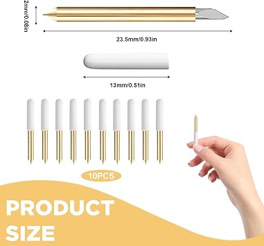 10pcs Replacement Blades Compatible for Cricut Blades, Compatible with Maker/Maker 3/Explore Air/Air 2/Air 3 45° Fine Point Blades Knife Blade Cutting Blade Accessories
