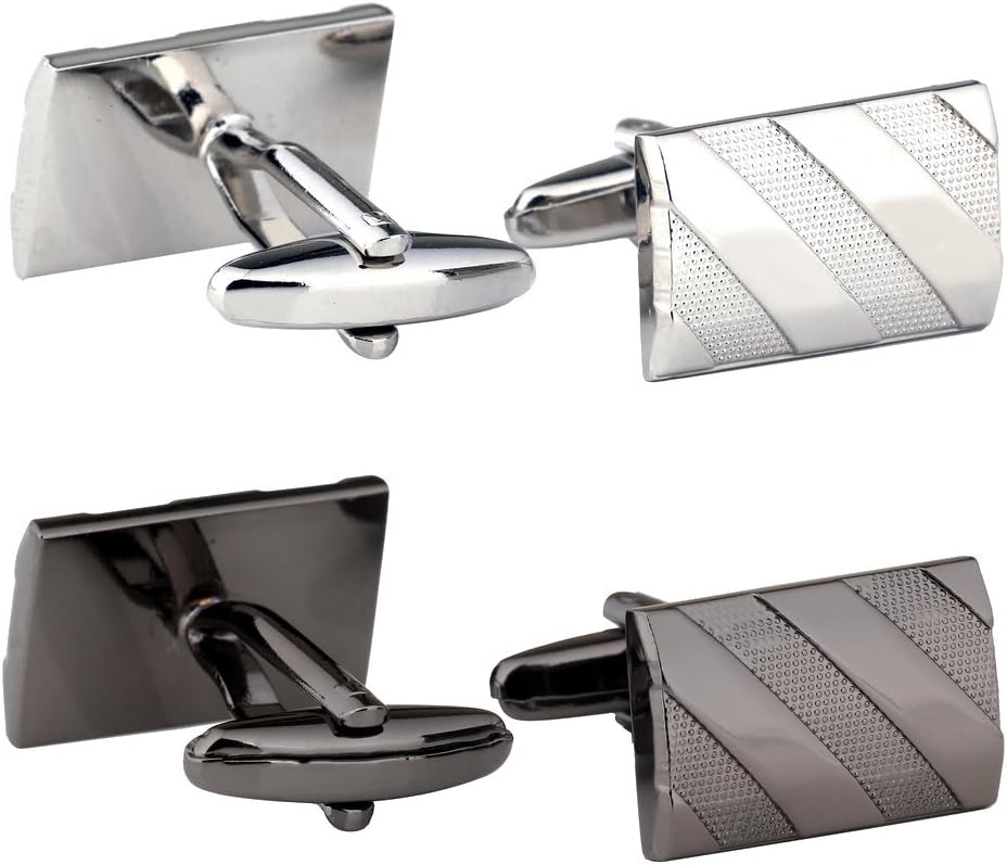 iElegance Cufflinks for Men Luxurious Unique Classic Fashion Design - 2 Pair Set