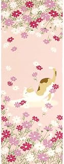滨图案 绘画手巾 秋樱与黄昏猫