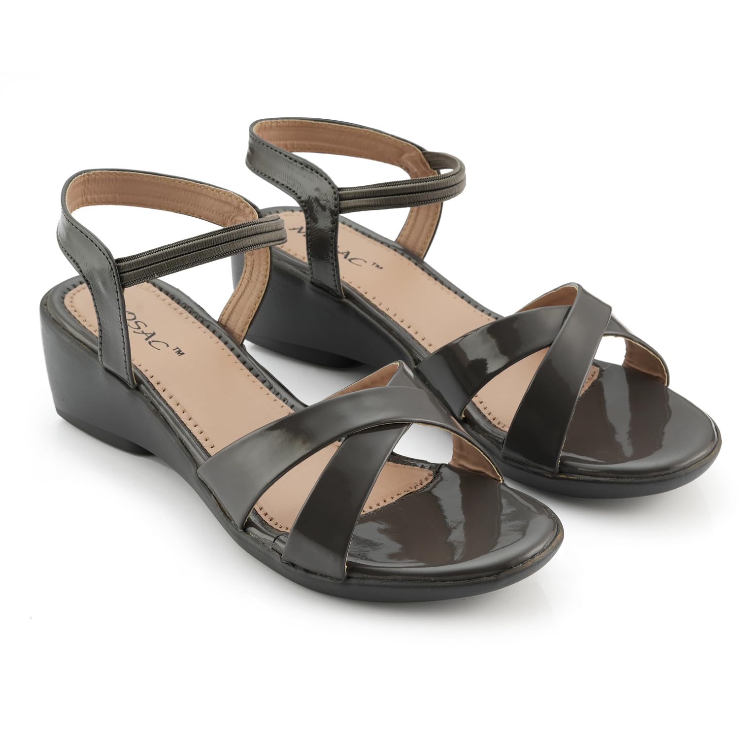 MOSAC Womens/Girls Stylish & Comfortable Wedge Platform Heel Sandals (Grey), 3 UK (B0CD4B7L91) Amazon Price History, Amazon Price Tracker