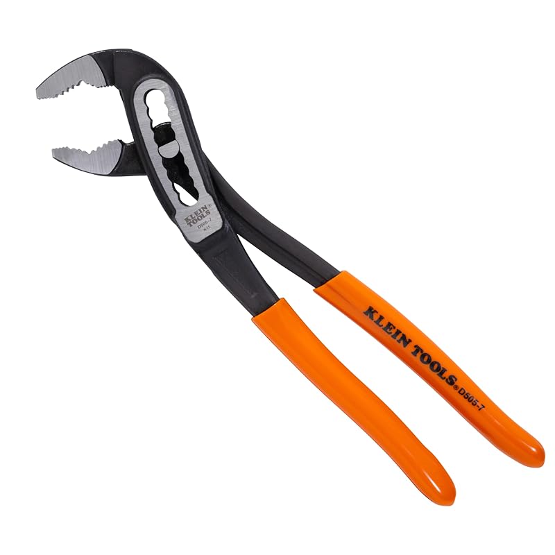 Alicate Bomba de Bico V com Ranhura e Dentes Temperados KLEIN TOOLS D5057, 17,8 cm