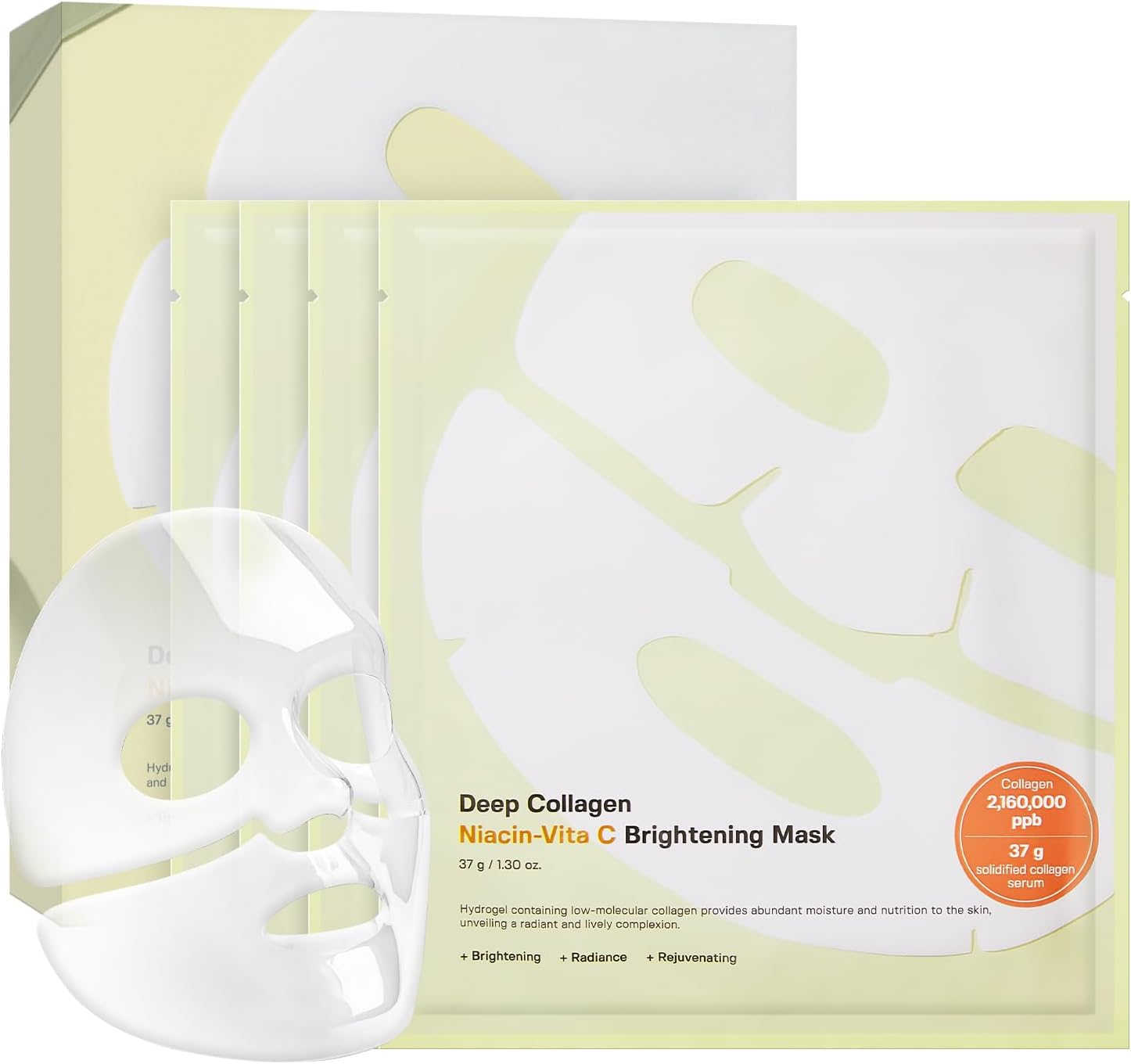 SUNGBOON EDITOR Deep Collagen Overnight mask (4 Count (Pack of 1), Niacin-Vita C)