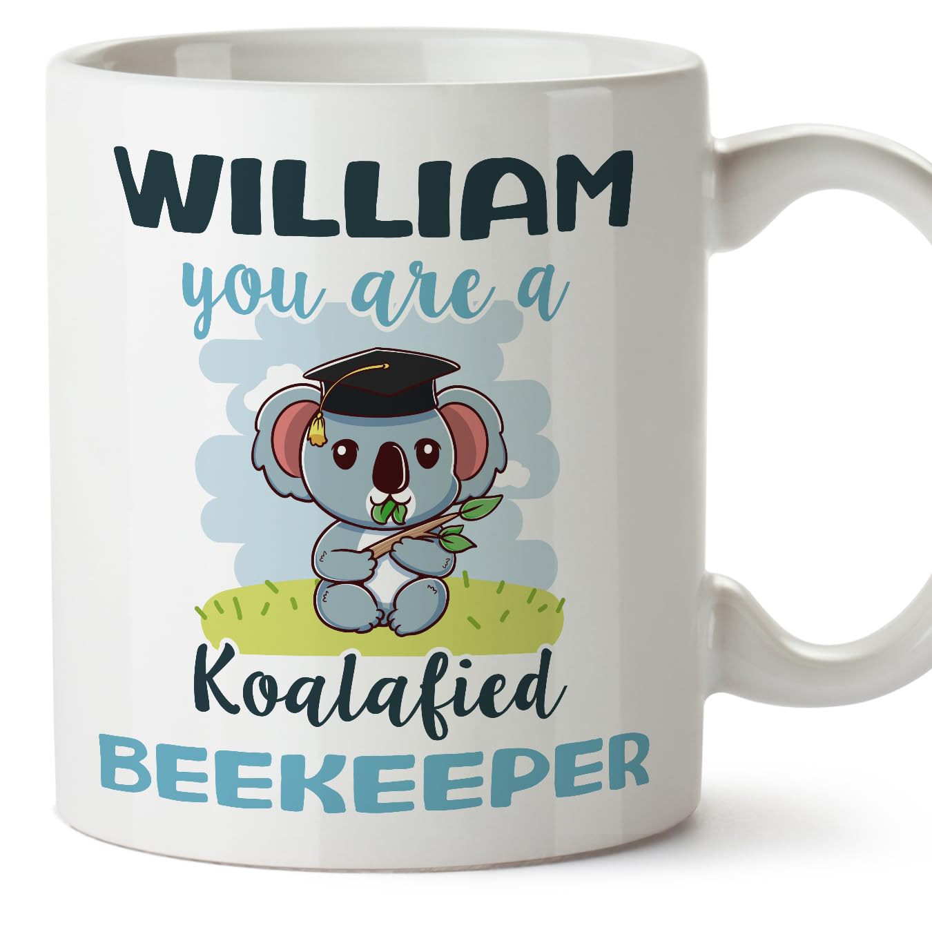 MUGFFINS Personalised Mug for Beekeeper man - in English - Custom Koalafied - Funny Custom Gift for Colleagues - Ceramic 11oz Mug — image 1