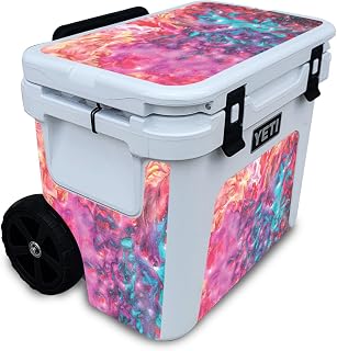 Glossy Glitter Skin Compatible with Yeti Roadie 32 Wheeled Cooler - Paint Party - Premium 3M Vinyl Protective Wrap Decal Cover - Easy to Apply | Crafted in The USA by MightySkins