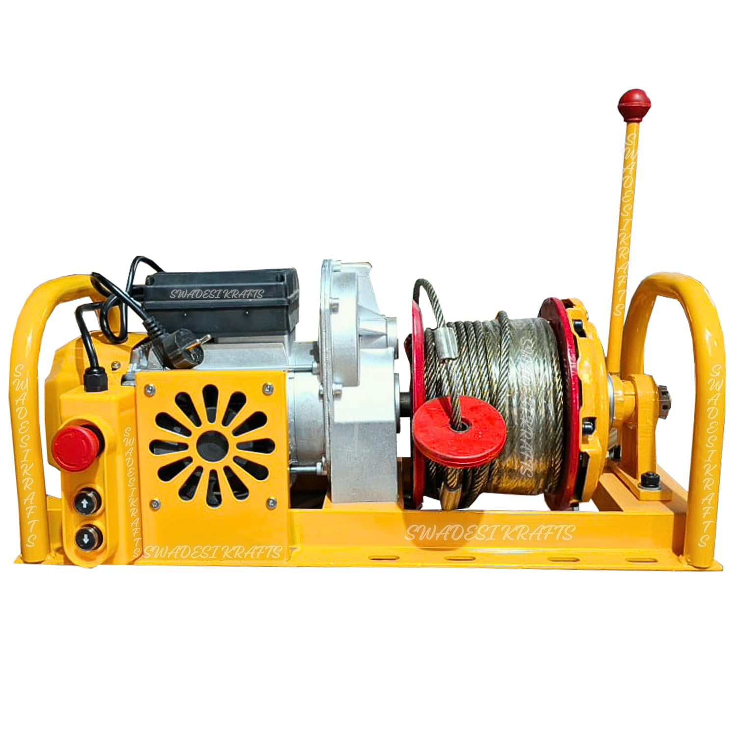 SWADESI KRAFTS 4HP Single Phase Electric Motor of Mini Lifting Crane with cluch | 8mm Wire Thickness | 50 Meter Length of the Wire Mini Crane Motor Scale 500kg-image-32