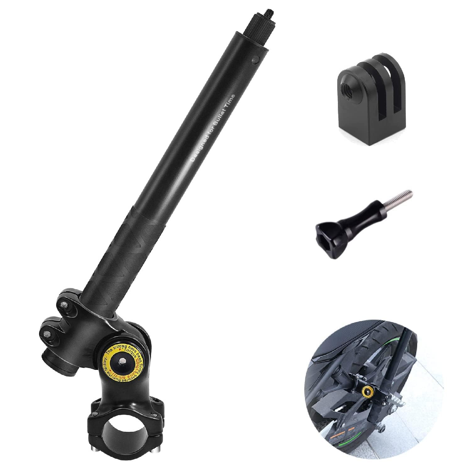 usmallbee Soporte Selfie Stick Moto Dock Soporte para cámara de Manillar para Pa