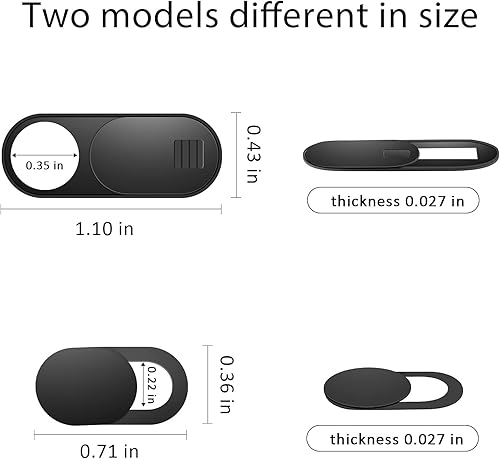 Miniatura 3 de Funda deslizante para cámara de laptop, paquete de 12 fundas para cámara web, cubierta para cámara de teléfono, ultrafina para computadora, se