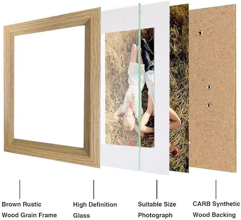4x6,Magnetic Wooden Frames, Magnetic Picture Frames for Refrigerator， Magnetic Photo Frames, Magnet Picture Frame, Magnetic Frames for Refrigerator,Photo Board,Art Display, Locker(3 Pack)