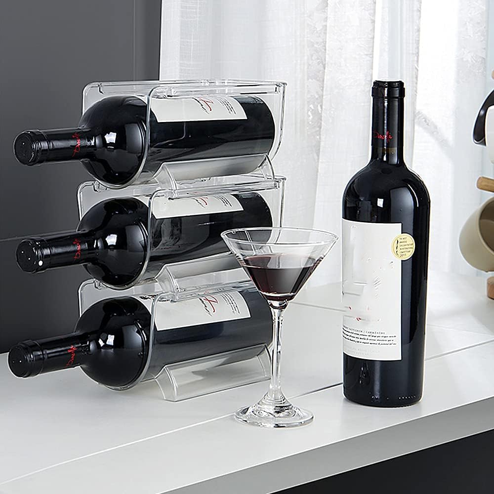 6 Pack Plastic Wine Bottle Holder for Refrigerator