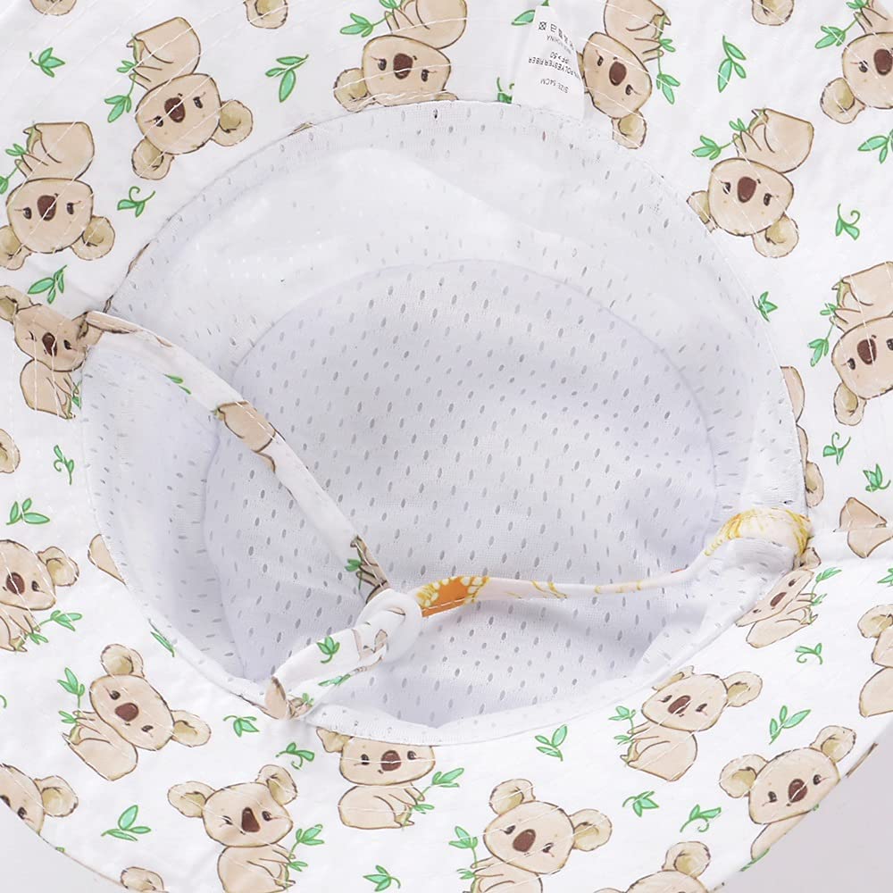 Novedad de verano, sombrero de cubo for niños, gorra de pescador con estampado de animales de dibujos animados for niños y niñas, sombrero resistente al sol con cuerda de viento, gorra for el sol de P